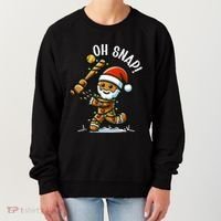Oh Snap Gingerbreadman Christmas Softball Women's Sweatshirt thumb 0