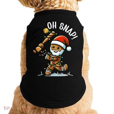 Oh Snap Gingerbreadman Christmas Softball Doggie Tank