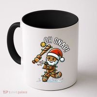 Oh Snap Gingerbreadman Christmas Softball Coffee Mug thumb 0