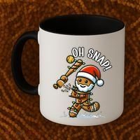 Oh Snap Gingerbreadman Christmas Softball Coffee Mug thumb 2