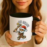 Oh Snap Gingerbreadman Christmas Softball Coffee Mug thumb 3