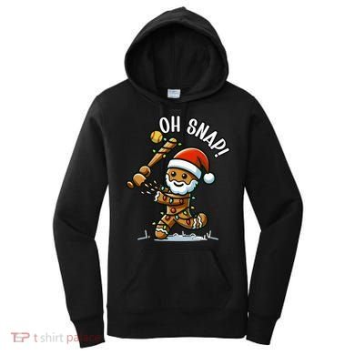 Oh Snap Gingerbreadman Christmas Softball Women's Hoodie