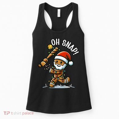 Oh Snap Gingerbreadman Christmas Softball Women's Tank Top