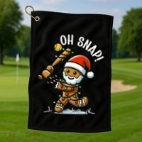 Oh Snap Gingerbreadman Christmas Softball Golf Towel thumb 1