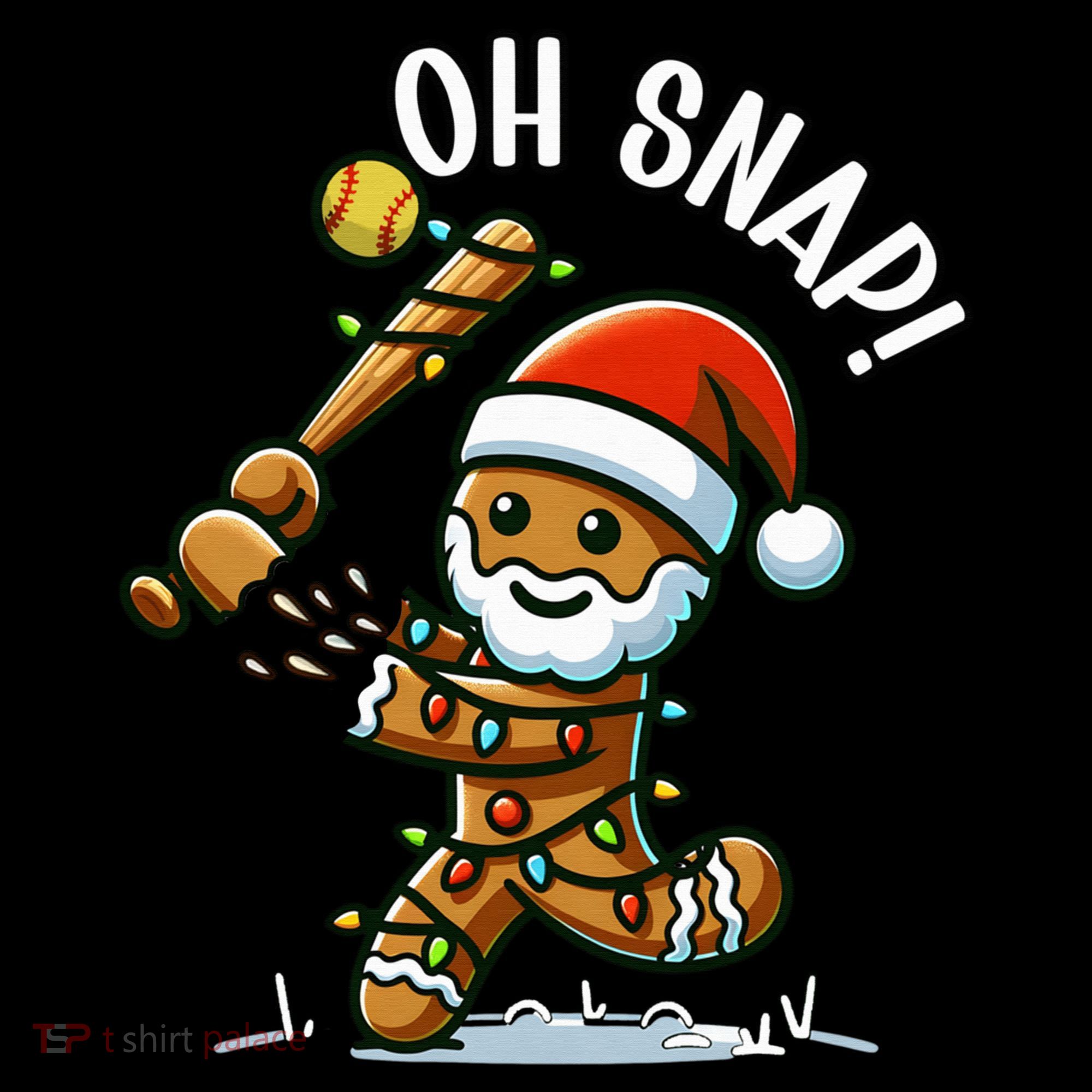 Oh Snap Gingerbreadman Christmas Softball Tote Bag