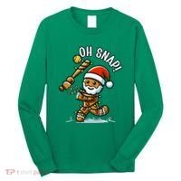 Oh Snap Gingerbreadman Christmas Softball Long Sleeve Shirt thumb 0