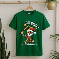 Oh Snap Gingerbreadman Christmas Softball T-Shirt thumb 2