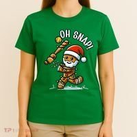 Oh Snap Gingerbreadman Christmas Softball T-Shirt thumb 4