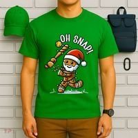 Oh Snap Gingerbreadman Christmas Softball T-Shirt thumb 6