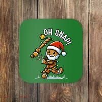 Oh Snap Gingerbreadman Christmas Softball Coaster thumb 0