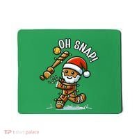 Oh Snap Gingerbreadman Christmas Softball Mousepad thumb 0
