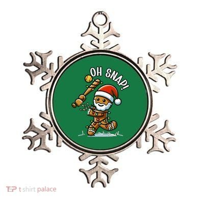 Oh Snap Gingerbreadman Christmas Softball Ornament