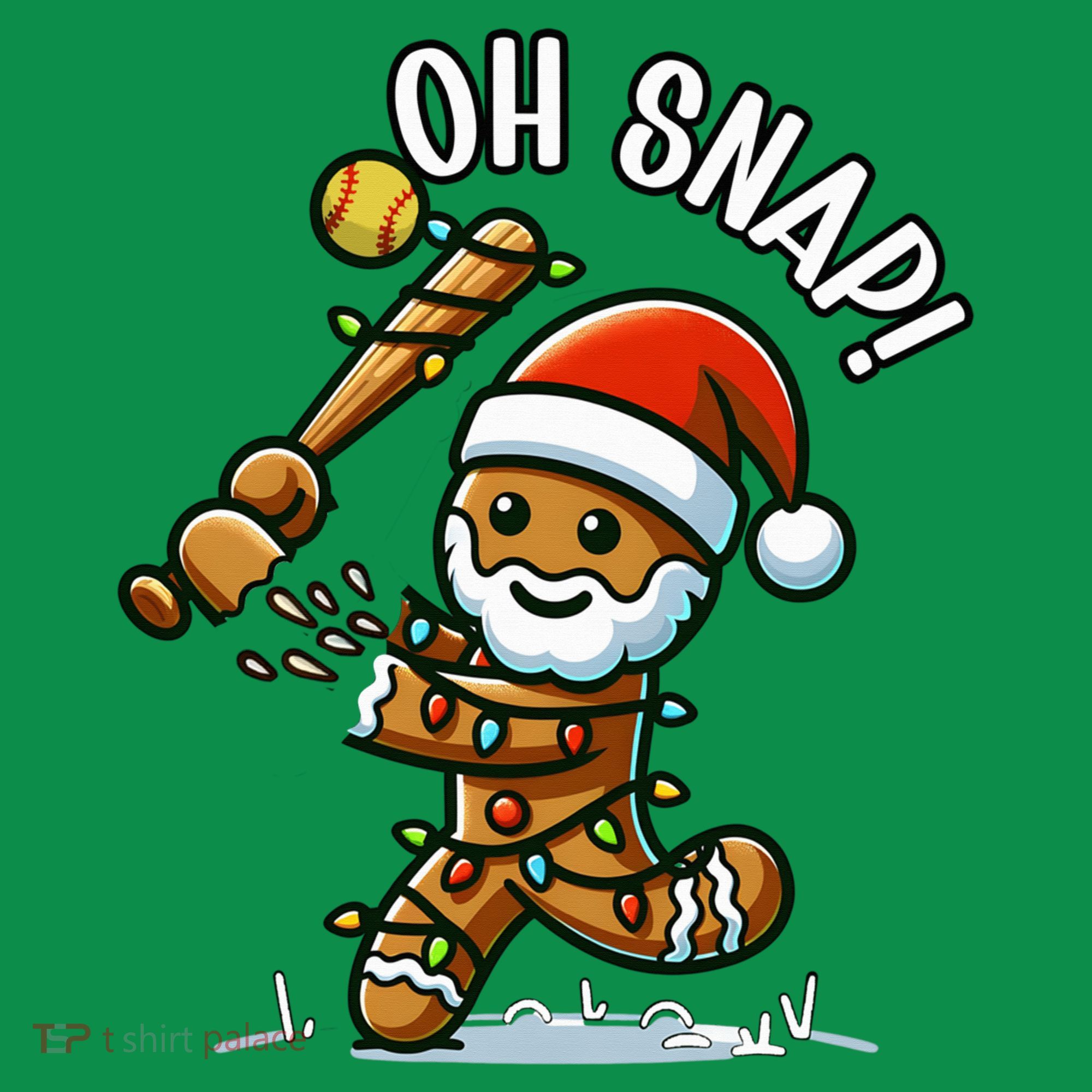 Oh Snap Gingerbreadman Christmas Softball Ornament