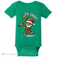 Oh Snap Gingerbreadman Christmas Softball Baby Bodysuit thumb 0