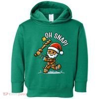 Oh Snap Gingerbreadman Christmas Softball Toddler Hoodie thumb 0