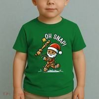 Oh Snap Gingerbreadman Christmas Softball Toddler T-Shirt thumb 2