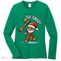 Oh Snap Gingerbreadman Christmas Softball Women's Long Sleeve Shirt thumb 0