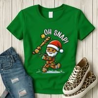 Oh Snap Gingerbreadman Christmas Softball Women's T-Shirt thumb 3
