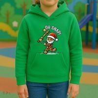 Oh Snap Gingerbreadman Christmas Softball Kids Hoodie thumb 3