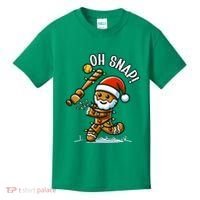 Oh Snap Gingerbreadman Christmas Softball Kids T-Shirt thumb 0