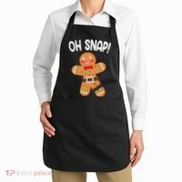 Oh Snap Gingerbread Funny Christmas Apron thumb 2