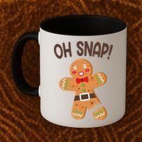 Oh Snap Gingerbread Funny Christmas Coffee Mug thumb 2