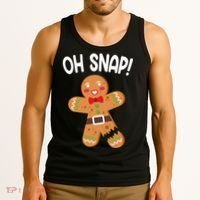 Oh Snap Gingerbread Funny Christmas Tank Top thumb 3