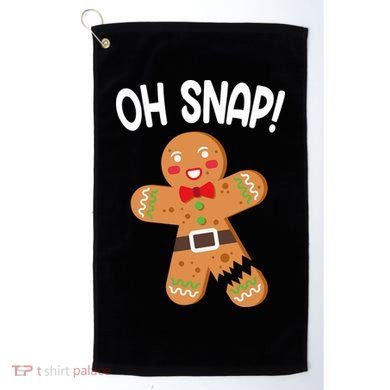 Oh Snap Gingerbread Funny Christmas Golf Towel