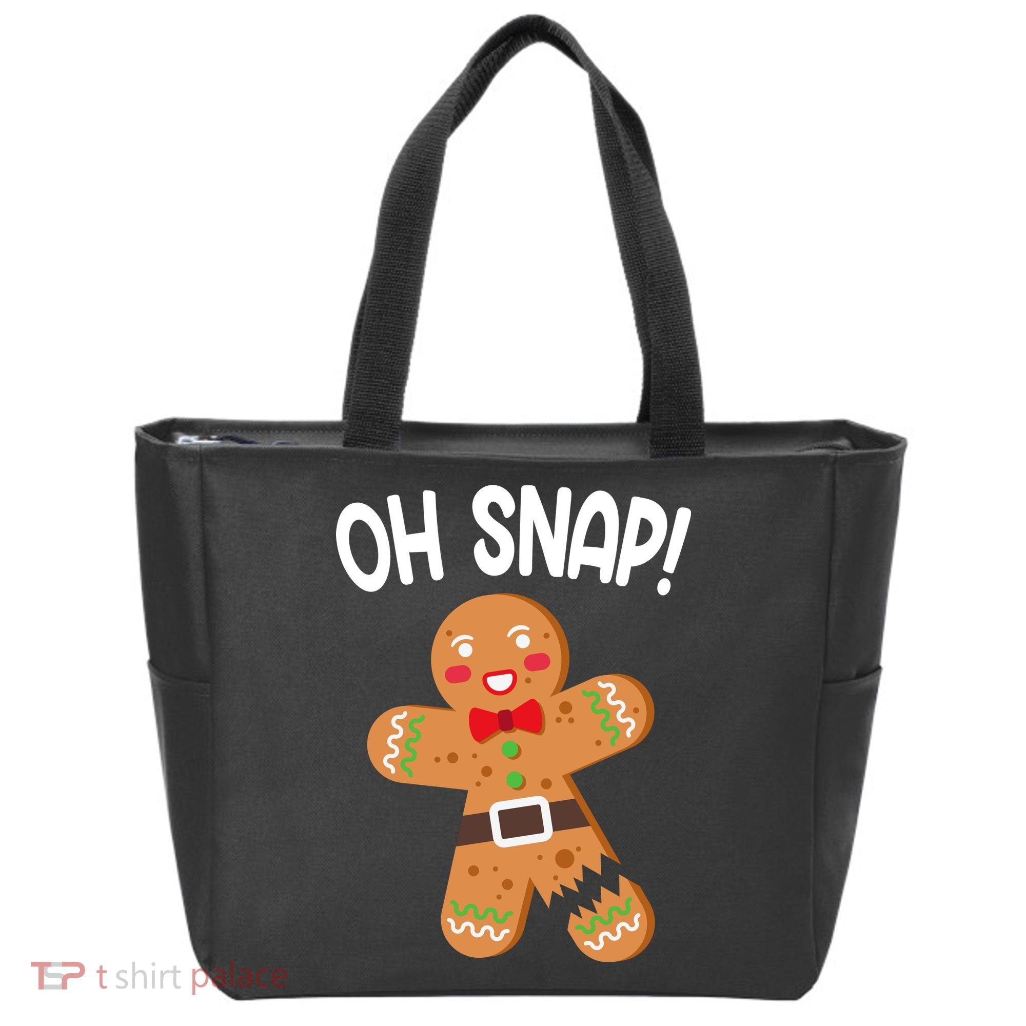 Oh Snap Gingerbread Funny Christmas Tote Bag