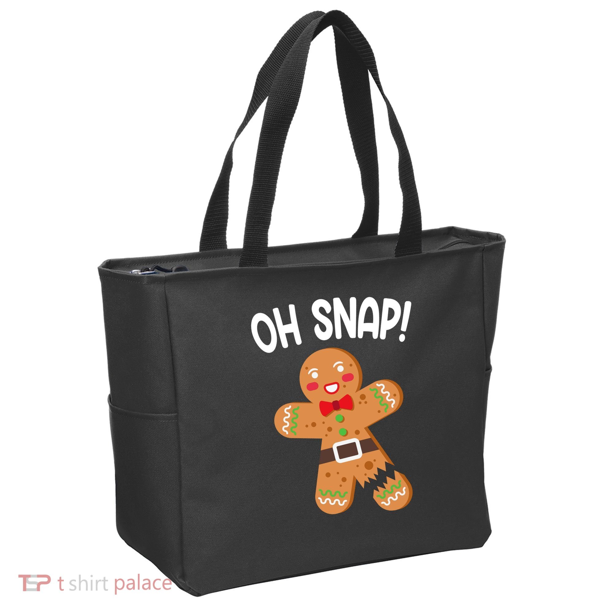 Oh Snap Gingerbread Funny Christmas Tote Bag
