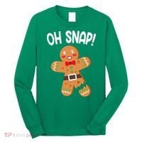 Oh Snap Gingerbread Funny Christmas Long Sleeve Shirt thumb 0