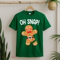 Oh Snap Gingerbread Funny Christmas T-Shirt thumb 2