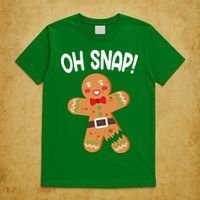 Oh Snap Gingerbread Funny Christmas T-Shirt thumb 5