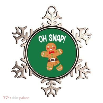 Oh Snap Gingerbread Funny Christmas Ornament