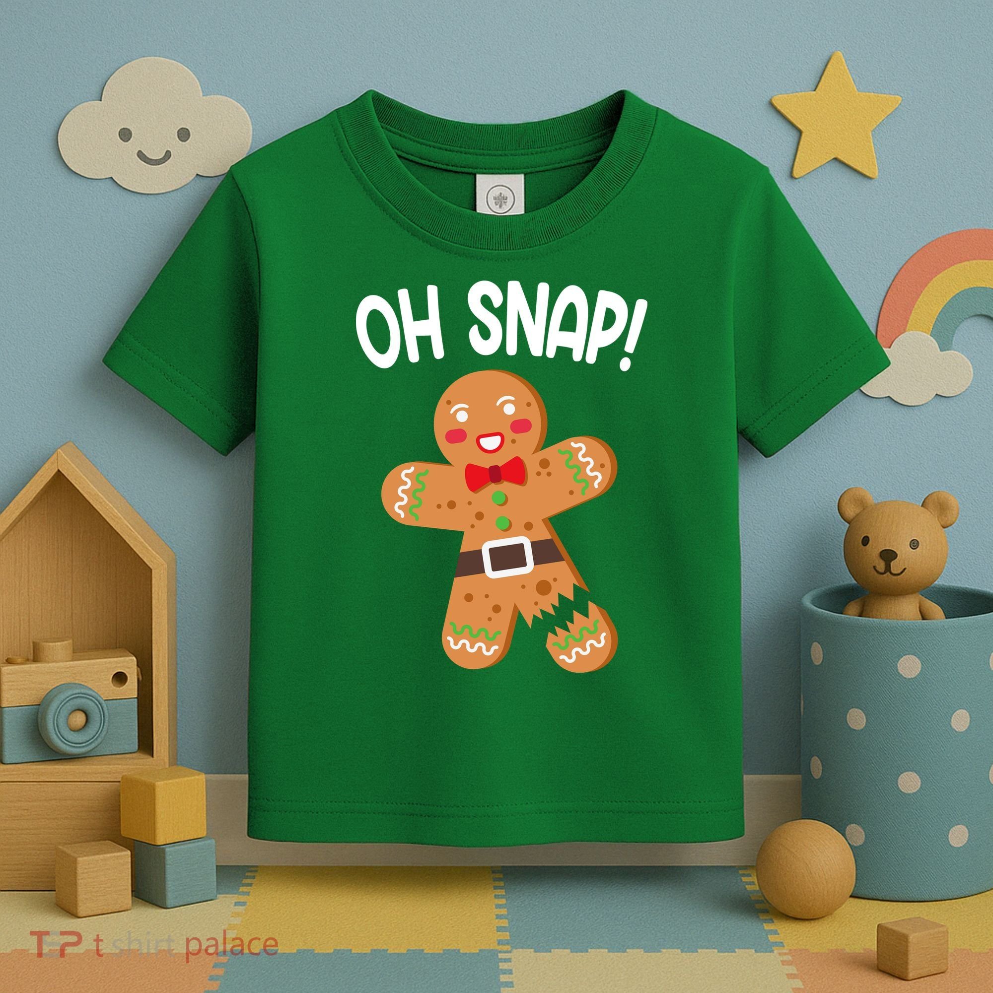 Oh Snap Gingerbread Funny Christmas Toddler T-Shirt