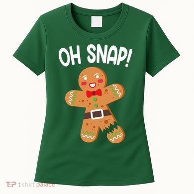 Oh Snap Gingerbread Funny Christmas Women's T-Shirt