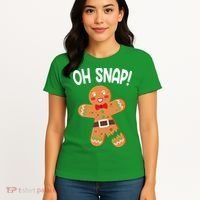Oh Snap Gingerbread Funny Christmas Women's T-Shirt thumb 4