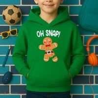 Oh Snap Gingerbread Funny Christmas Kids Hoodie thumb 2