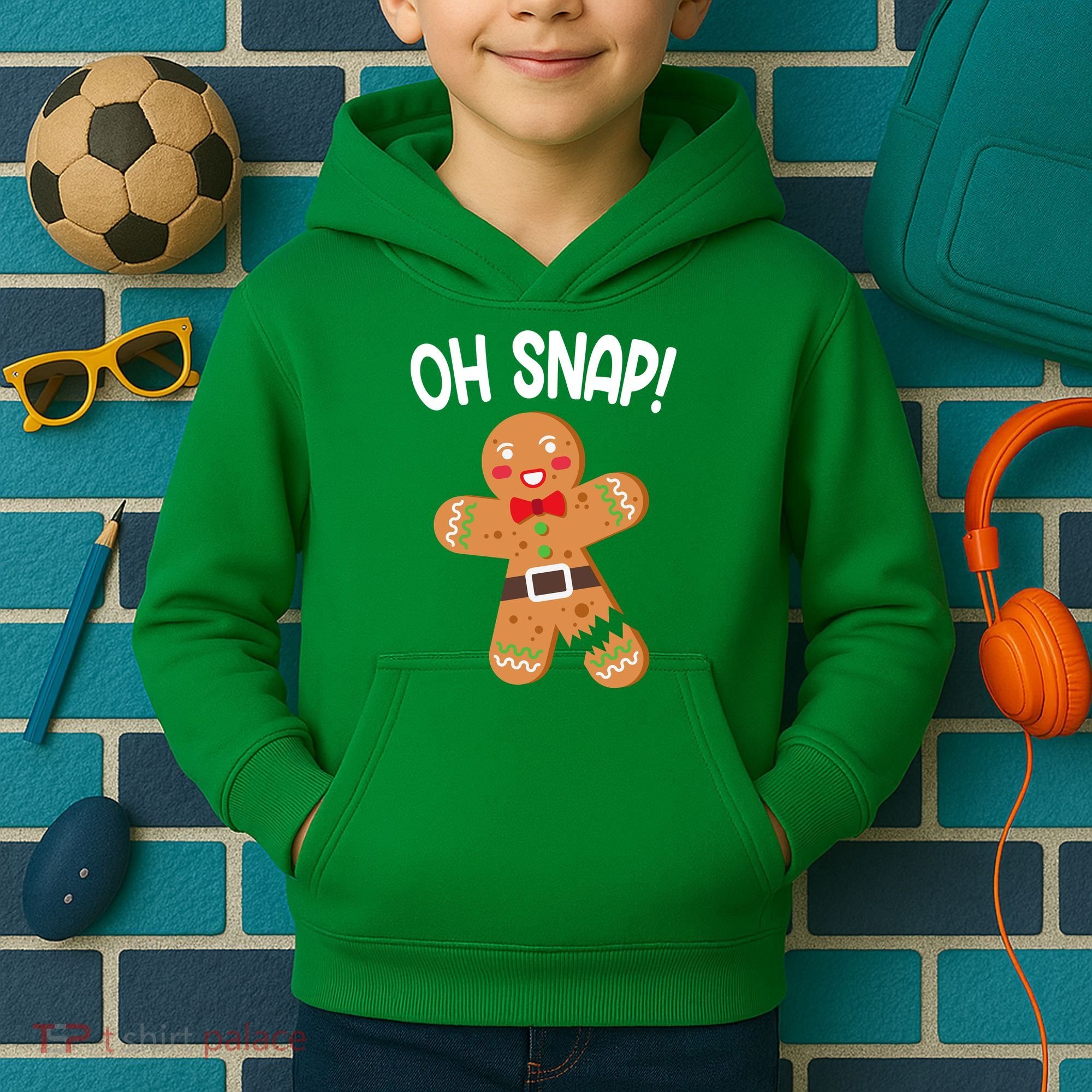 Oh Snap Gingerbread Funny Christmas Kids Hoodie