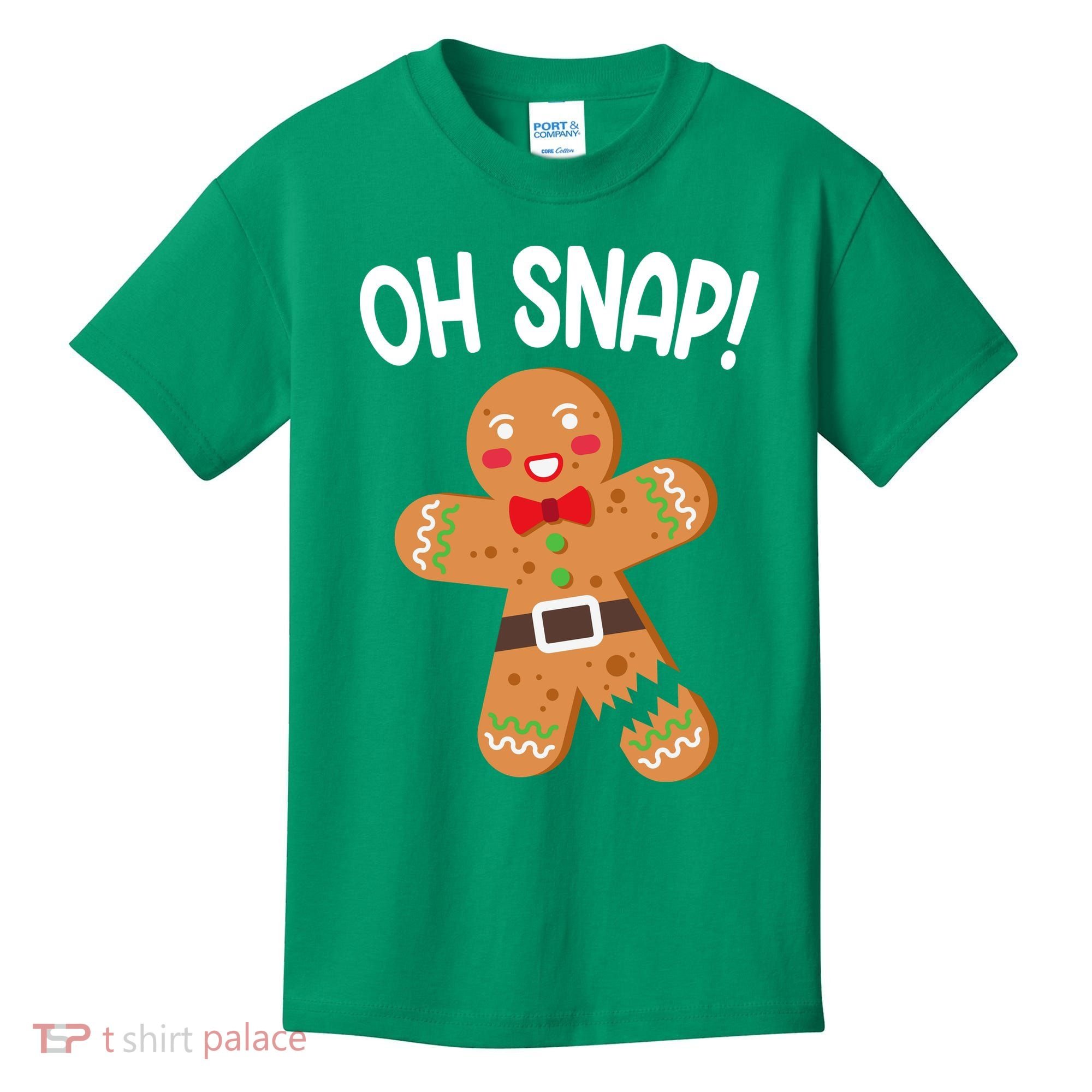 Oh Snap Gingerbread Funny Christmas Kids T-Shirt