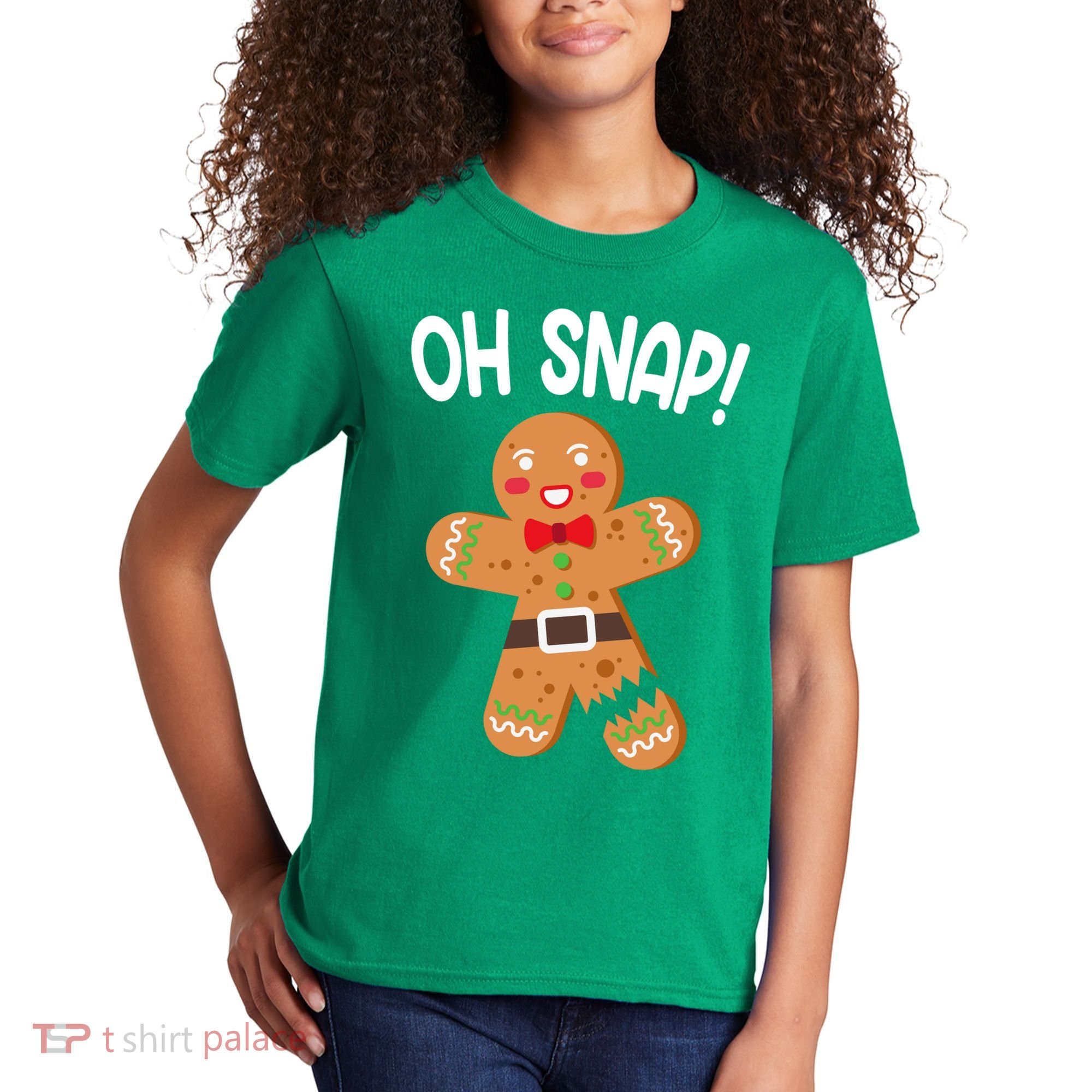Oh Snap Gingerbread Funny Christmas Kids T-Shirt