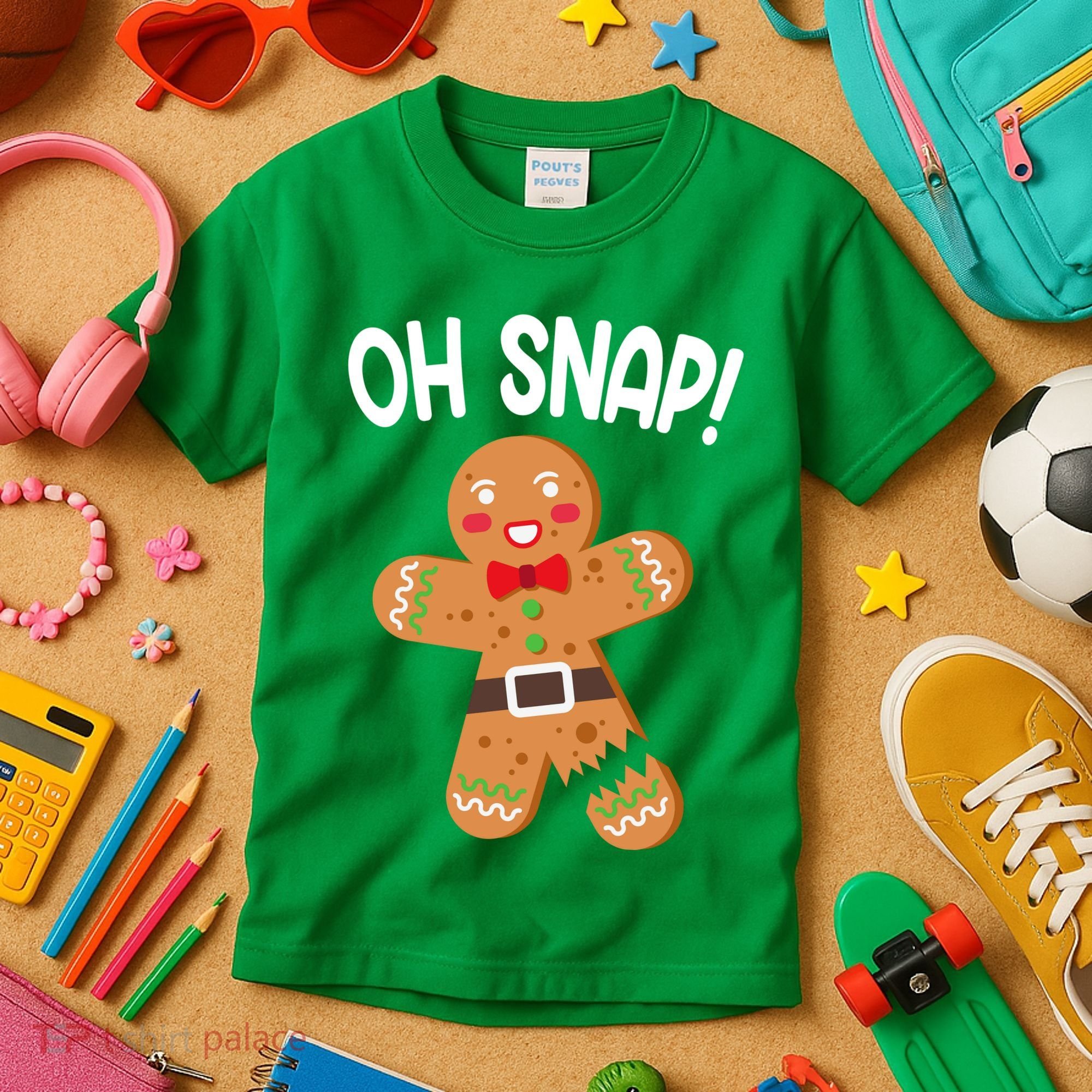 Oh Snap Gingerbread Funny Christmas Kids T-Shirt