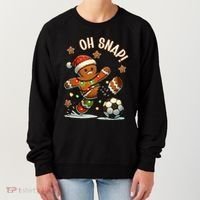 Oh Snap Gingerbreadman Christmas Soccer Women's Sweatshirt thumb 0