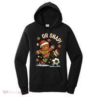 Oh Snap Gingerbreadman Christmas Soccer Women's Hoodie thumb 0
