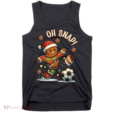 Oh Snap Gingerbreadman Christmas Soccer Tank Top