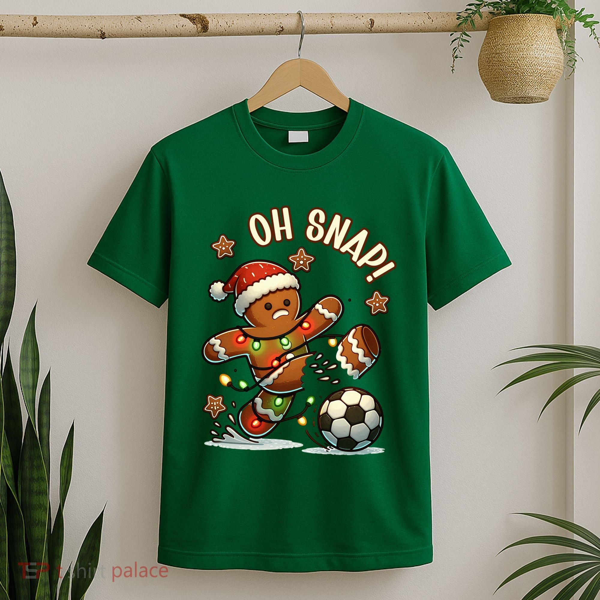Oh Snap Gingerbreadman Christmas Soccer T-Shirt