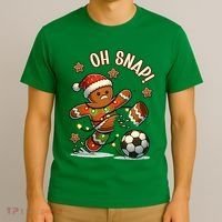 Oh Snap Gingerbreadman Christmas Soccer T-Shirt thumb 3