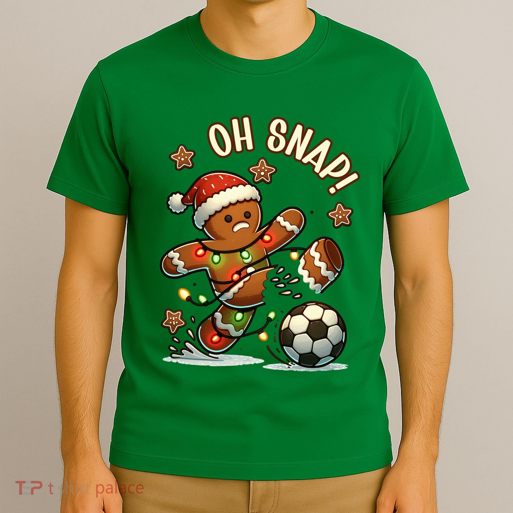 Oh Snap Gingerbreadman Christmas Soccer T-Shirt