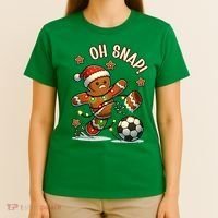 Oh Snap Gingerbreadman Christmas Soccer T-Shirt thumb 4