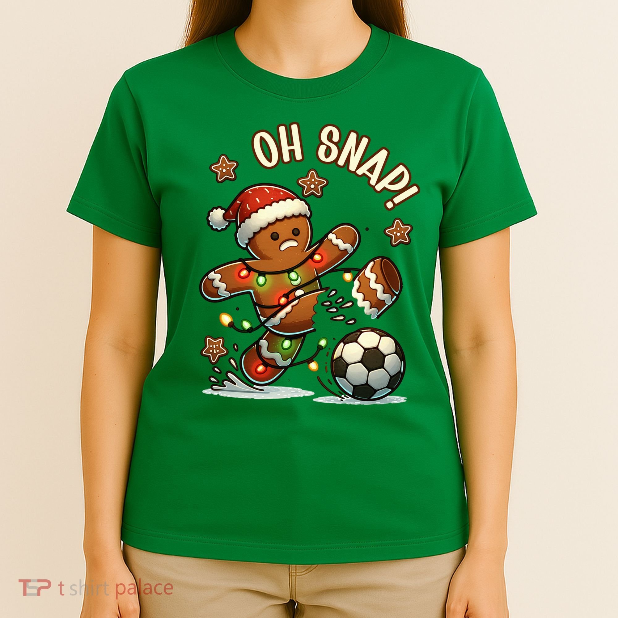 Oh Snap Gingerbreadman Christmas Soccer T-Shirt